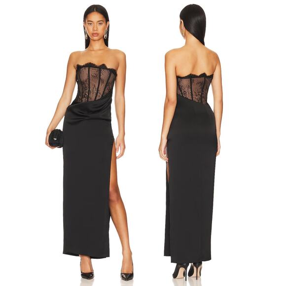 NBD Nalani Maxi Dress Lace Corset Strapless Formal Evening Gala Classy Prom Sz S - Picture 1 of 10